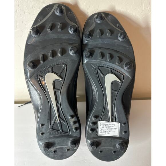 Nike Lunar Code Pro 3/4 Detachable Football Cleats Black Silver 579669-002 Sz 18 - Picture 9 of 9